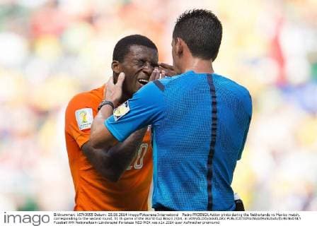 Pedro PROENCA Action photo during the Netherlands vs Mexico match, corresponding to the second round, 51 th game of the World Cup Brazil 2014, in xOSVALDOxAGUILARx 