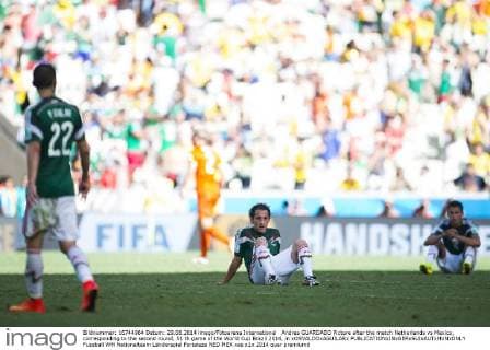 Andres GUARDADO Picture after the match Netherlands vs Mexico, corresponding to the second round, 51 th game of the World Cup Brazil 2014, in xOSVALDOxAGUILARx 
