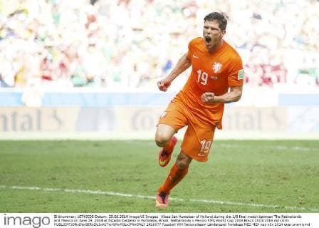 Klaas-Jan Huntelaar of Holland during the 1 8 final match between The Netherlands and Mexico on June 29, 2014 at Estadio Castelao in Fortaleza, Brazil. Netherlands v Mexico FIFA World Cup 2014 Brazil 2013 2014 xVIxxIVx 2416077