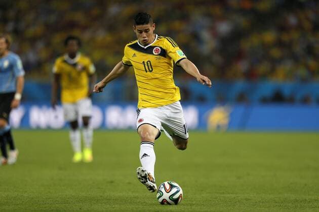 James Rodriguez (Kolumbien). WM 2014, Kolumbien vs Uruguay, Rio de Janeiro Foto: Javier Garcia Martino Photogamma.