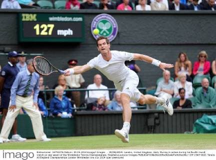 . 30 06 2014. London, United Kingdom. Andy Murray in action during his fourth round match on day seven of the Wimbledon Tennis Championships. StephenxLockx xi-Images  IIM-2549-0021