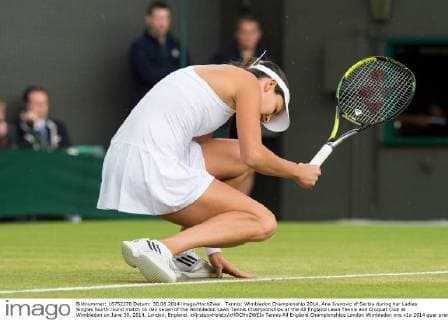Tennis: Wimbledon Championship 2014, Ana Ivanovic of Serbia during her Ladies Singles fourth round match on day seven of the Wimbledon Lawn Tennis Championships at the All England Lawn Tennis and Croquet Club at Wimbledon on June 30, 2014, London, England. xKirstenxHolstx xHOCHxZWEIx