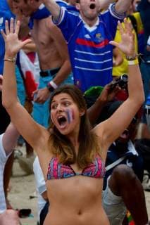 Frankreich Fans beim Public Viewing im Achtelfinale der FIFA WM 2014. RIO DE JANEIRO RJ, 30 06 2014. ( x(2799)xJoaoxPedroxDuraox xFotoax 