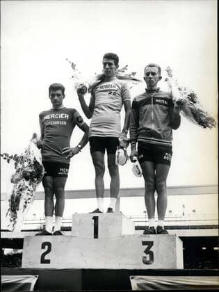 Jul. 14, 1965 - Italy s Felice Gimondi won the 1965 Tour de France, with France s Raymond Poulidor in second and Italy s Motta in third.  - ZUMAk09