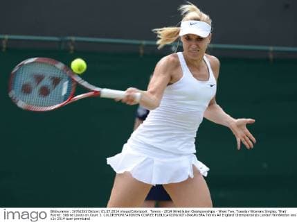 Tennis - 2014 Wimbledon Championships - Week Two, Tuesday Womens Singles, Third Round: Sabine Lisicki on Court 3. COLORSPORT ANDREW COWIEE 
