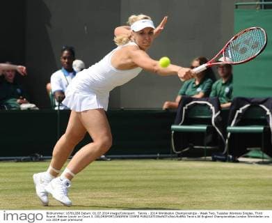 Tennis - 2014 Wimbledon Championships - Week Two, Tuesday Womens Singles, Third Round: Sabine Lisicki on Court 3. COLORSPORT ANDREW COWIE 