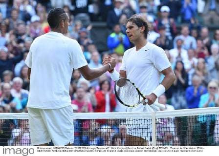Nick Kyrgios (Aus) vs Rafael Nadal (Esp) TENNIS : Tournoi de Wimbledon 2014 - 01 07 2014 