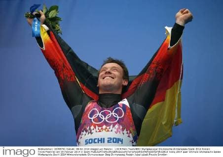 LOCH Felix Team BRD Olympiasieger Olympische Winterspiele Sochi 2014 Rodeln Finale Maenner am 09.Februar 2014 in Sochi 