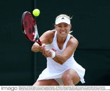 Wimbledon Championships 2014, AELTC,London, ITF Grand Slam Tennis Tournament, Angelique Kerber (GER),Aktion,Einzelbild, Halbkoerper,Querformat,
