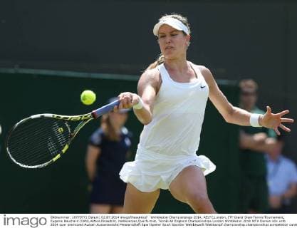 Wimbledon Championships 2014, AELTC,London, ITF Grand Slam Tennis Tournament, Eugenie Bouchard (CAN),Aktion,Einzelbild, Halbkoerper,Querformat,