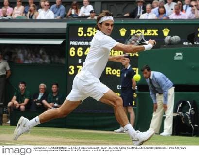 Roger Federer on Centre Court 