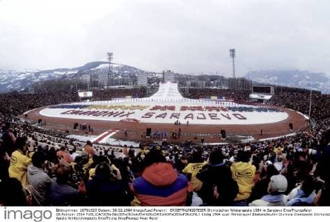 EROEFFNUNGSFEIER Olympischen Winterspiele 1984 in Sarajevo Eroeffnungsfeier 08.Februar 1984 