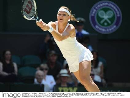 Tennis - 2014 Wimbledon Championships - Week Two, Thursday Womens Singles, SemiFinals Lucie Safarova on Centre Court. COLORSPORT ANDREW COWIE 