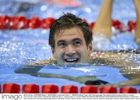ADRIAN Nathan Team USA Olympiasieger Olympische Sommerspiele 2012 in London Schwimmen Finale 100m Freistiel der Maenner am 01. August 2012 in London 