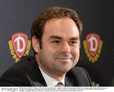 Robert Schäfer (Dynamo Geschäftsführer), Vorstellung der Feldschlößchen Brauerei als neuen Trikotsponsor, Hauptsponsor, SG Dynamo Dresden, Fußball, Fussball, 3. Bundesliga, 3. Liga, Saison 2014 2015, Glücksgas-Stadion Dresden, glücksgas Stadion, 27.06.2014,