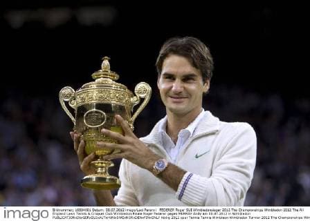 FEDERER Roger SUI Wimbledonsieger 2012 The Championships Wimbledon 2012 The All England Lawn Tennis & Croquet Club Wimbledon Finale Roger Federer gegen MURRAY Andy am 08.07.2012 in Wimbledon 
