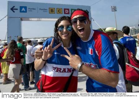 22040714JDI_FRA_GER_FANS Fans Frankreich - FIFA WM 2014 - 04 07 2014 xADRIANxMACIASx 