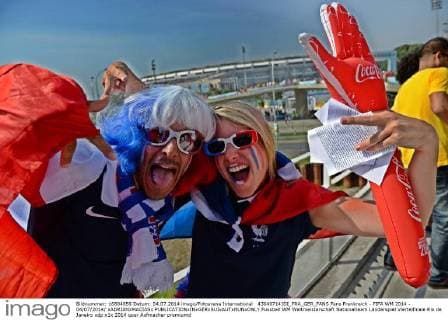 43040714JDI_FRA_GER_FANS Fans Frankreich - FIFA WM 2014 - 04 07 2014 xADRIANxMACIASx 
