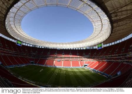 1 Jahr bis WM 2022: Historie, Stadien und Architektur Estadio Nacional de Brasilia Mane Garrincha FOOTBALL : WM 2014 - 04 07 2014 PhotoNews 