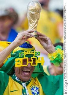 Fortaleza, CE - 04 07 2014: BRAZIL - Fans during the match valid for the World Cup, held in Castellan Stadium x(725)xMarceloxMachadoxdexMelox x 