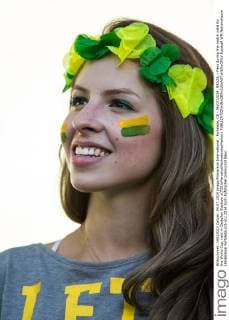 Fortaleza, CE - 04 07 2014: BRAZIL - Fans during the match valid for the World Cup, held in Castellan Stadium x(725)xMarceloxMachadoxdexMelox x 