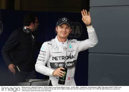04.07.2014 - Qualifying, Nico Rosberg (GER) Mercedes AMG F1 W05 (pole position) British Grand Prix, Silverstone 03-06 July 2014 