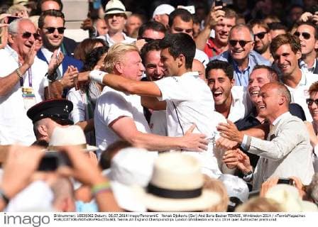 Novak Djokovic (Ser) And Boris Becker TENNIS, Wimbledon 2014 xTennisMagazinex 