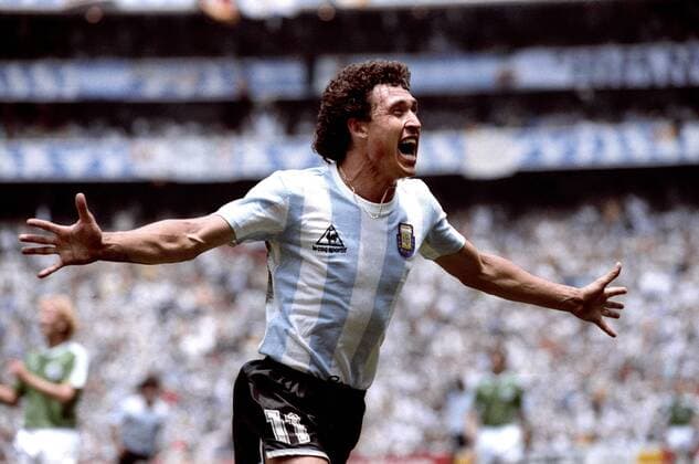 VALDANO Jorge Alberto Team Argentinien Jorge Alberto Valdano jubelt nach seinem Tor zum 2 : 0 Finale ARGENTINIEN-DEUTSCHLAND am 29.06.1986 in Mexico Stadt im Azteken Stadion 3 : 2 FIFA Fussball Weltmeisterschaften 1986 in Mexico 
