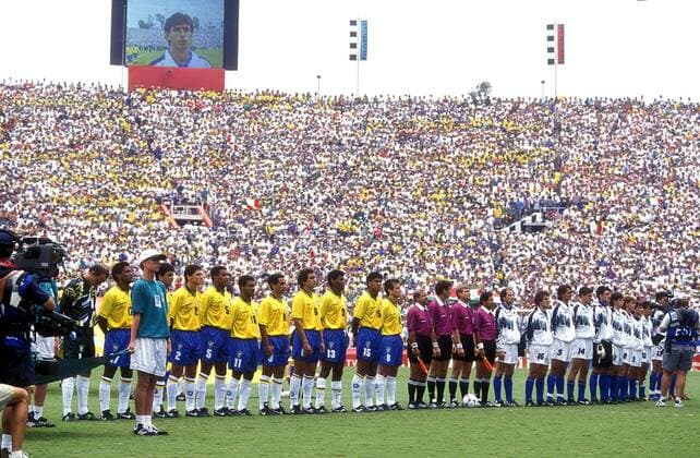 MANNSCHAFT TEAM Team Brazil Weltmeister FIFA Fussball Weltmeisterschaften 1994 in USA Finale ITALIEN-BRASILIEN in Los Angeles Fussball am 17. Juli 1994 in Los Angeles 