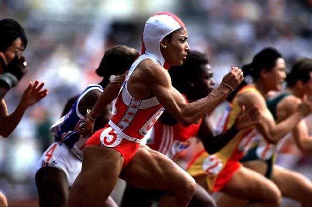 GRIFFITH JOYNER Florence Team USA Olympiasiegerin Olympische Sommerspiele 1988 in Seoul Leichtathletik 100m Frauen 