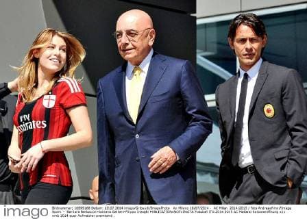 An Milano 10 07 2014 - AC Milan 2014 2015 foto AndreaxNinni Image Sport - Barbara Berlusconi-Adriano Galliani-Filippo Inzaghi 