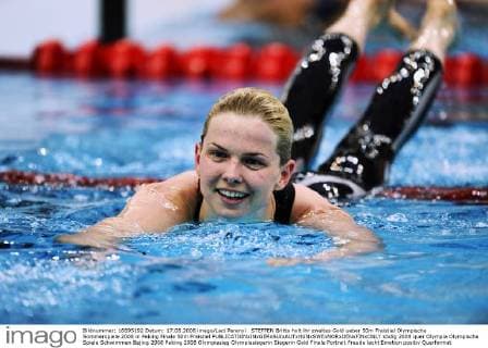 Olympia, Historie, Rückblick auf die Sommerspiele 2008 in Peking STEFFEN Britta holt ihr zweites Gold ueber 50m Freistiel Olympische Sommerspiele 2008 in Peking Finale 50m Freistiel 