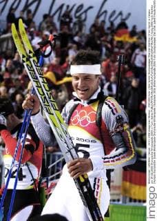 FISCHER Sven 10km Sprint Olympiasieger Maenner Biathlon 10 km Sprint in Cesana am 14.02.2006 Olympische Winterspiele 2006 in Turin Italien 
