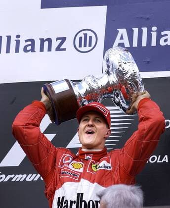 SCHUMACHER Michael Team Scuderia Ferrari Sieger Grand Prix Formel 1 Grosser Preis von San Marino 2002 in Imola am 14. April 2002 