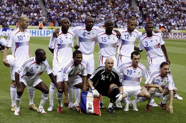 TEAM_FRANKREICH FIFA_Fussball Weltmeisterschaften 2006 in Deutschland Fussball Finale Italien-Frankreich im Berliner Olympiastadion 