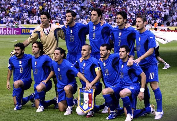 TEAM_ITALIEN FIFA_Fussball Weltmeisterschaften 2006 in Deutschland Fussball Finale Italien-Frankreich im Berliner Olympiastadion 