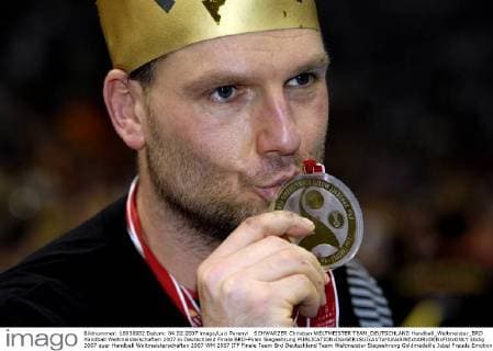 SCHWARZER Christian WELTMEISTER TEAM_DEUTSCHLAND Handball_Weltmeister_BRD Handball Weltmeisterschaften 2007 in Deutschland Finale BRD-Polen Siegeehrung 