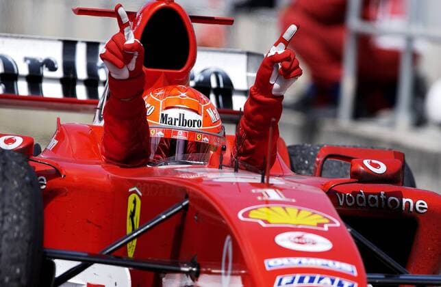 SCHUMACHER Michael Team Scuderia Ferrari Sieger Grand Prix Formel 1 Grosser Preis von Spanien 2004 in Barcelona am 09. Mai 2004 