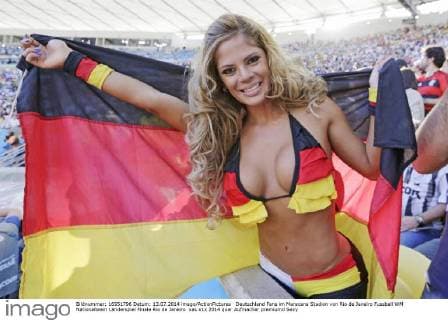 Deutschland Fans im Maracana Stadion von Rio de Janeiro