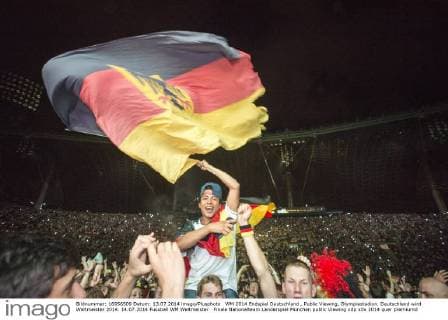 WM 2014 Endspiel Deutschland , Public Viewing, Olympiastadion. Deutschland wird Weltmeister 2014. 14.07.2014