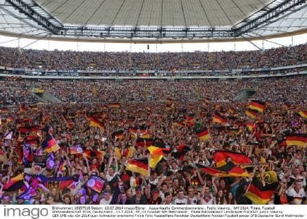 Ausverkaufte Commerzbankarena , Public Viewing , WM 2014, Finale, Fussball Weltmeisterschaft 2014, Deutschland , 13.7.2014 , EP_rrz