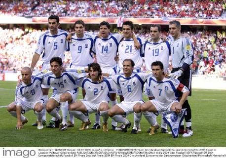 EUROPAMEISTER Team Griechenland Fussball Europameisterschaften 2004 Finale in Lissabon Portugal-Griechenland 