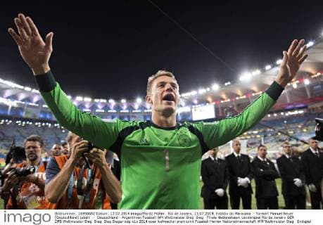 Rio de Janeiro, 13.07.2014, Estadio do Maracana - Torwart Manuel Neuer (Deutschland) jubelt - Deutschland - Argentinien