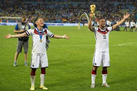 Bastian Schweinsteiger, Lukas Podolski 13 07 2014 xOSVALDOxAGUILARx 
