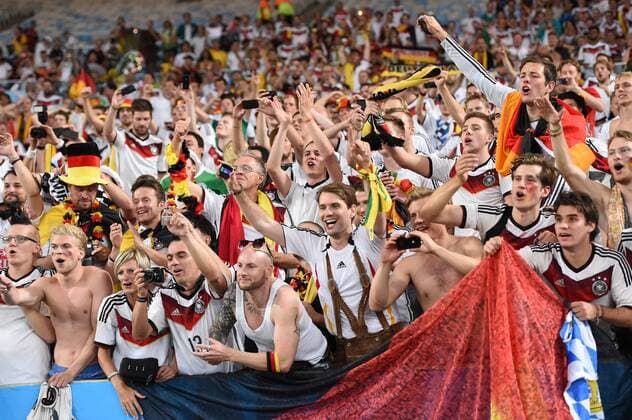 FUSSBALL WM 2014 FINALE - 13.07.2014 Deutschland Fans sorgen fur Stimmung