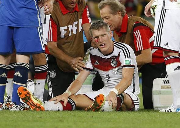 World Cup final between Germany and Argentina. In this picture, Bastian Schweinsteiger. xJOSExANTONIOxSANZx 
