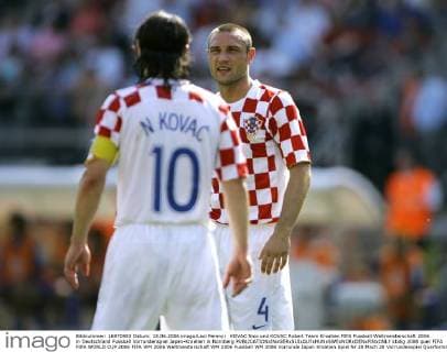 KOVAC Nico und KOVAC Robert Team Kroatien FIFA Fussball Weltmeisterschaft 2006 in Deutschland Fussball Vorrundenspiel Japan-Kroatien in Nürnberg 