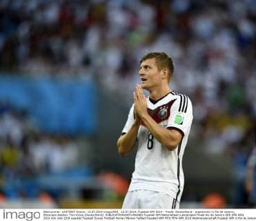 13.07.2014, Fussball WM 2014 - Finale: Deutschland - Argentinien in Rio de Janeiro, Maracana Stadion. Toni Kroos (Deutschland). 