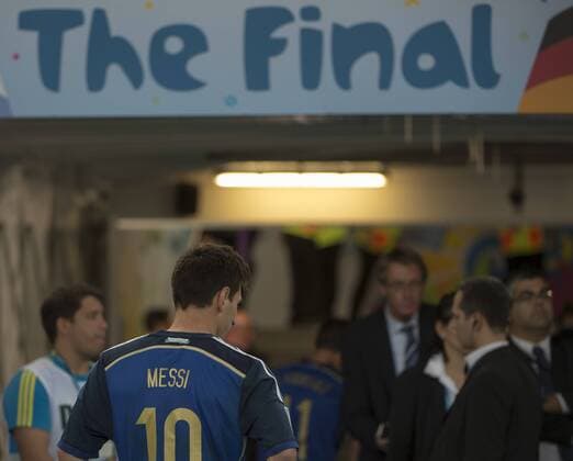 July 13, 2014 - Rio De Janeiro - RIO DE JANEIRO--13 July: Lionel Messi disapointed in match between Germany and Argentina, corresponding to the 2014 World Cup final, played at the Maracana Stadium, July 13, 2014.  - ZUMAn23