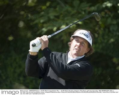 15.07.2014. Hoylake, England. The Open golf championship. Phil MICKELSON USA on the 18th Tee during his practice round. xStephenxBartholomewx  ActionPlus11541965